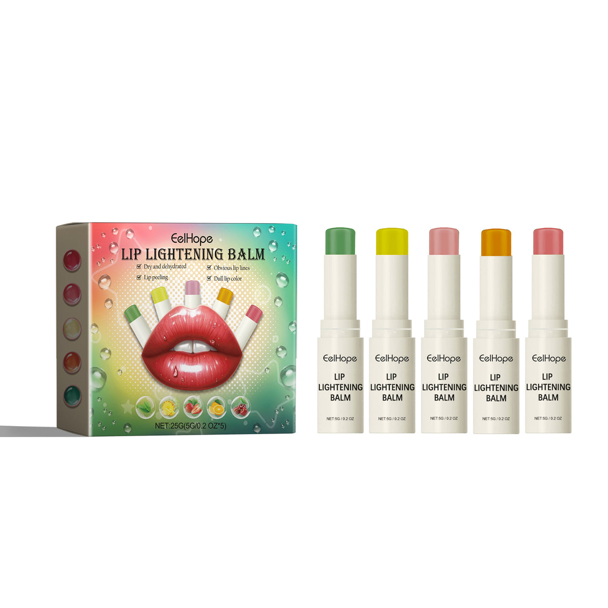 EelHope Lip Lightening Balm, It Moisturizes Fade Lip Lines To Prevent Weather-Shack Dead Skin Moisturizing Lip Care