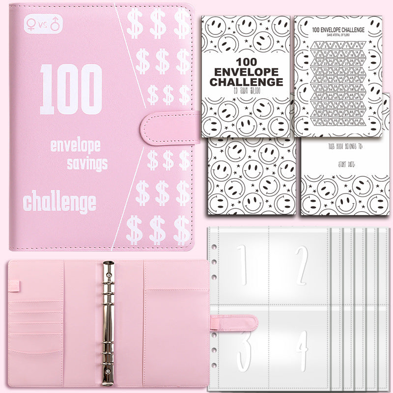 100 Envelope Challenge Binder Couples 100 Day Challenge Savings Savings Notebook - V.I.P Digital Presence