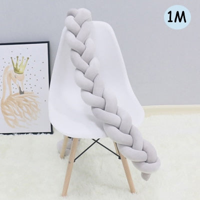 1Pcs 1M/2M/3M Baby Handmade Nodic Knot Newborn Bed Bumper Long Knotted Braid Pillow Baby Bed Bumper Knot Crib Infant Room Decor - V.I.P Digital Presence