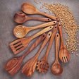 Teak wood solid wood heat-resistant soup spoon, rice spoon, household set cooking shovel spoon - V.I.P Digital Presence