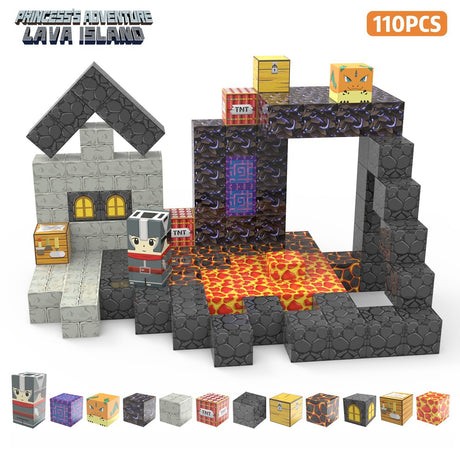 My Building World Magnetic Cube DIY Cherry Blossom Mountain Children's Educational Puzzle Assembly Toy Gift - V.I.P Digital Presence