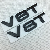 Suitable for Audi V6T V8T metal logo A4LA6LS7Q5Q3 displacement personalized modification leaf plate car sticker - V.I.P Digital Presence