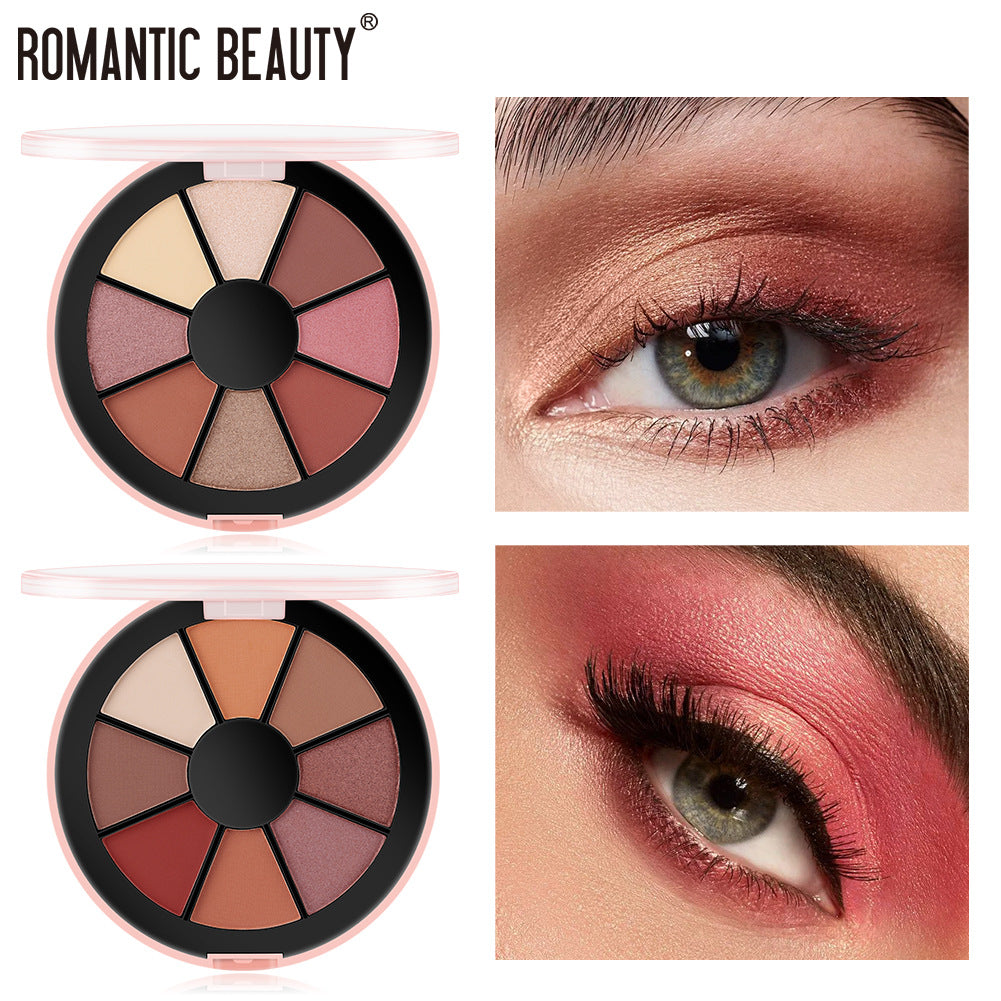 Romantic Beauty 8 Color Round Palette Eyeshadow Pearlescent Matte Eyeshadow Palette - V.I.P Digital Presence