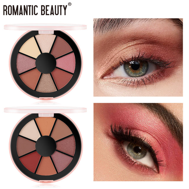 Romantic Beauty 8 Color Round Palette Eyeshadow Pearlescent Matte Eyeshadow Palette - V.I.P Digital Presence