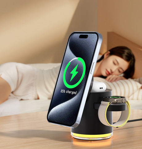 Qi2 magnetic three in one wireless charger folding three in one wireless charger suitable for Apple 15 charger - V.I.P Digital Presence