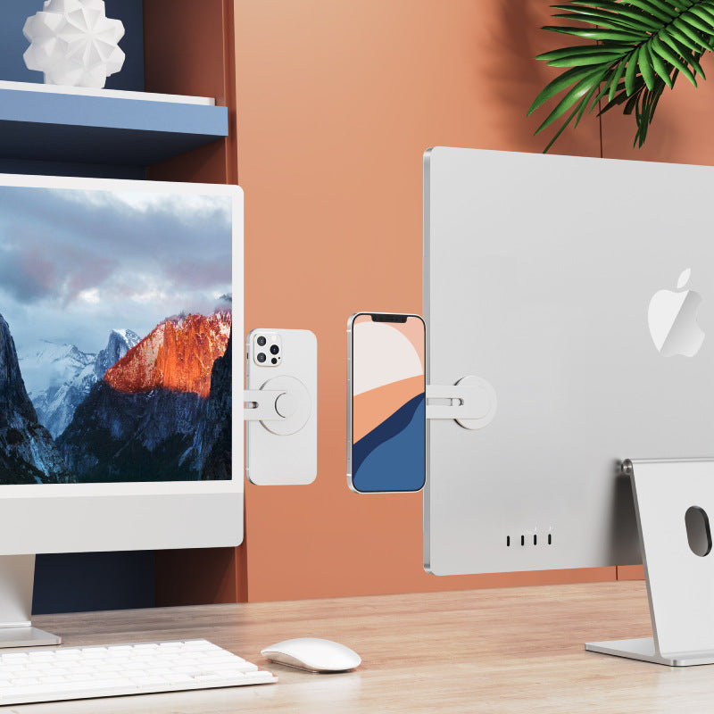 Soporte de cámara para iPhone con extensión para Mac, soporte invisible para coche Tesla, soporte magnético para teléfono con succión 