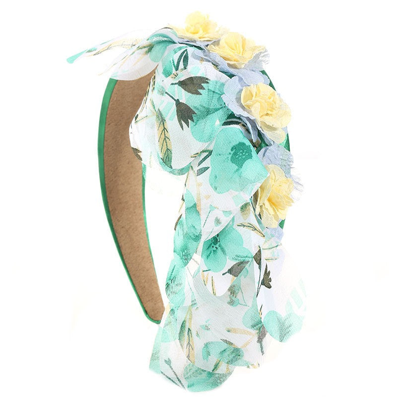 Fashionable leopard print fabric flower headband - V.I.P Digital Presence