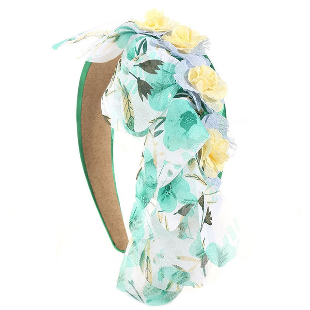 Fashionable leopard print fabric flower headband - V.I.P Digital Presence