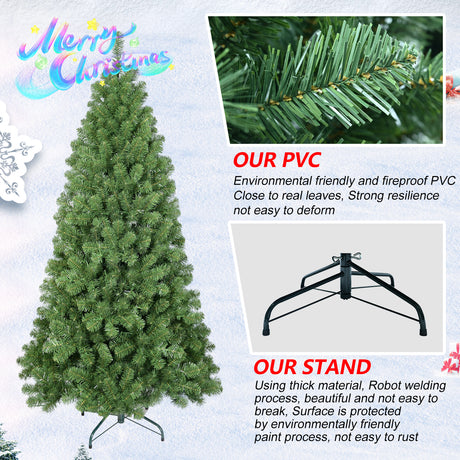 5FT PVC Green Memory Wire Christmas tree - V.I.P Digital Presence