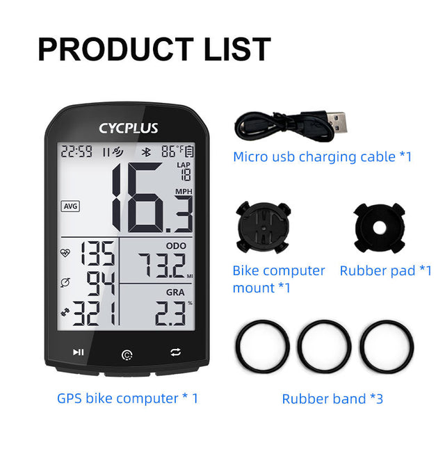 CYCPLUS M1 Racer Plus Bicycle GPS Stopwatch Cycling Computer Speedometer Odometer Bluetooth ANT+ - V.I.P Digital Presence