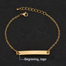 Stainless steel personalized engraved three color curved bracelet simple and personalized women's bracelet - V.I.P Digital Presence