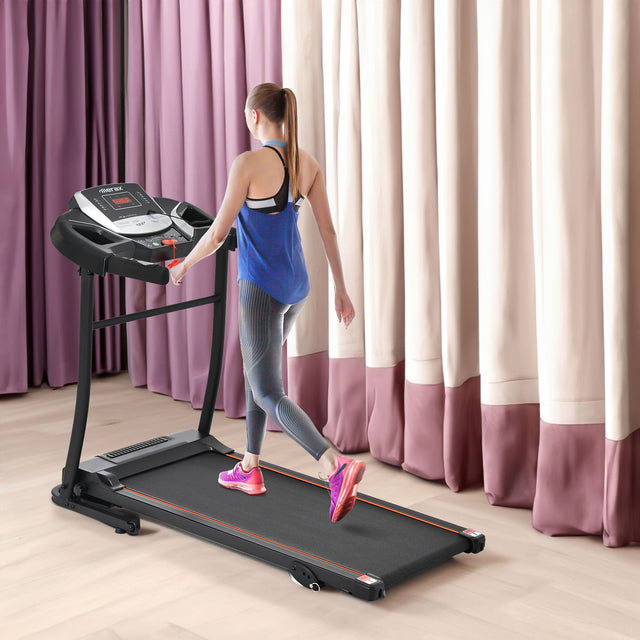 Home folding treadmill with pulse sensor, 2.5-horsepower silent brushless motor, 3-level tilt, 12 preset programs - V.I.P Digital Presence
