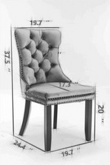 A&A Furniture Nikki Collection Modern High-end Tufted Solid Wood Contemporary PU 2-Pcs Set White+Light Blue