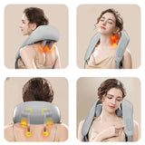 High battery life cervical spine massager neck trapezius muscle shoulder waist leg kneading hot compress massage shawl - V.I.P Digital Presence