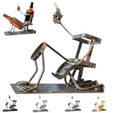 Skull 2-in-1 Bottle Stand: Holds Coke & Wine, Metal Skeleton Holder – Fun Bar Decor - V.I.P Digital Presence