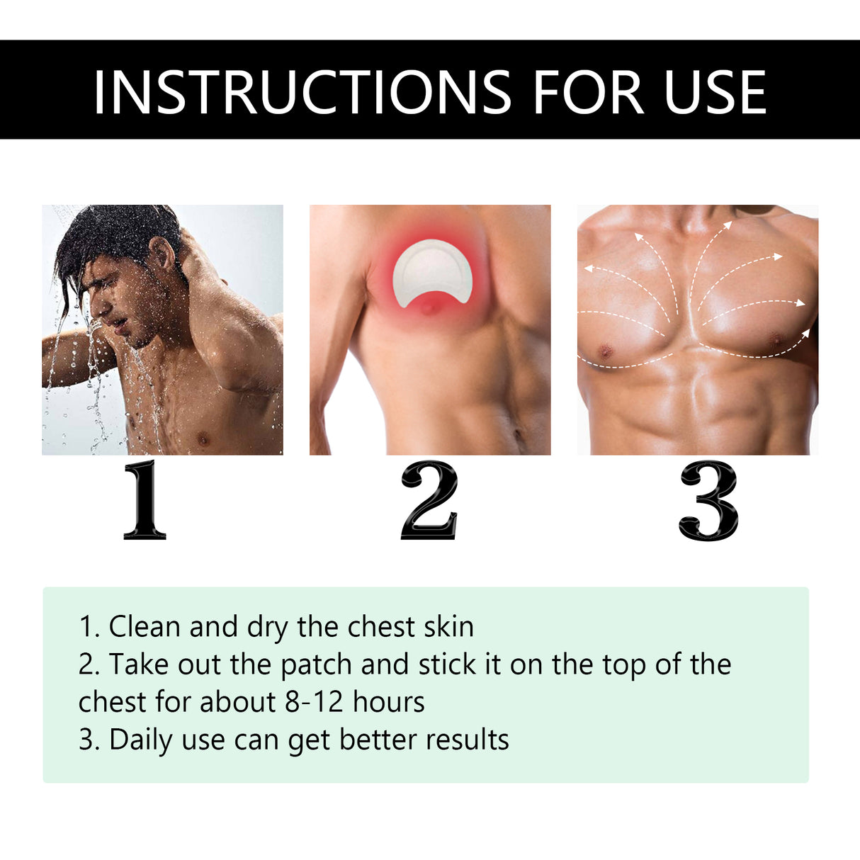 Men's Chest Fat Burner Patch, Chest Firming And Anti-sagging Chest Massage And Care Patch - V.I.P Digital Presence