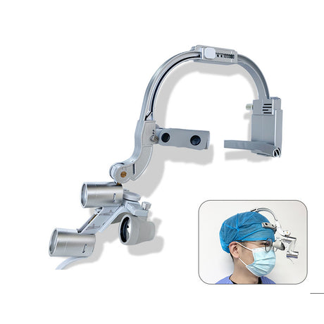 Head-mounted magnifying glass dental headlight - V.I.P Digital Presence