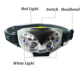 LED Headlight Head Bike Lamp Light Infrared Ray Mini Waterproof 800Lm 3 Modes 3xAAA battery Headlamp With Headband - V.I.P Digital Presence