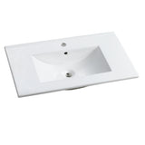 30 Inch Bathroom Ceramic Sink Basin, White - V.I.P Digital Presence