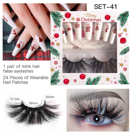 Christmas Nail Enhancement Eyelash Tool Set False Eyelash Decoration Color Mink Hair Beauty Tool - V.I.P Digital Presence