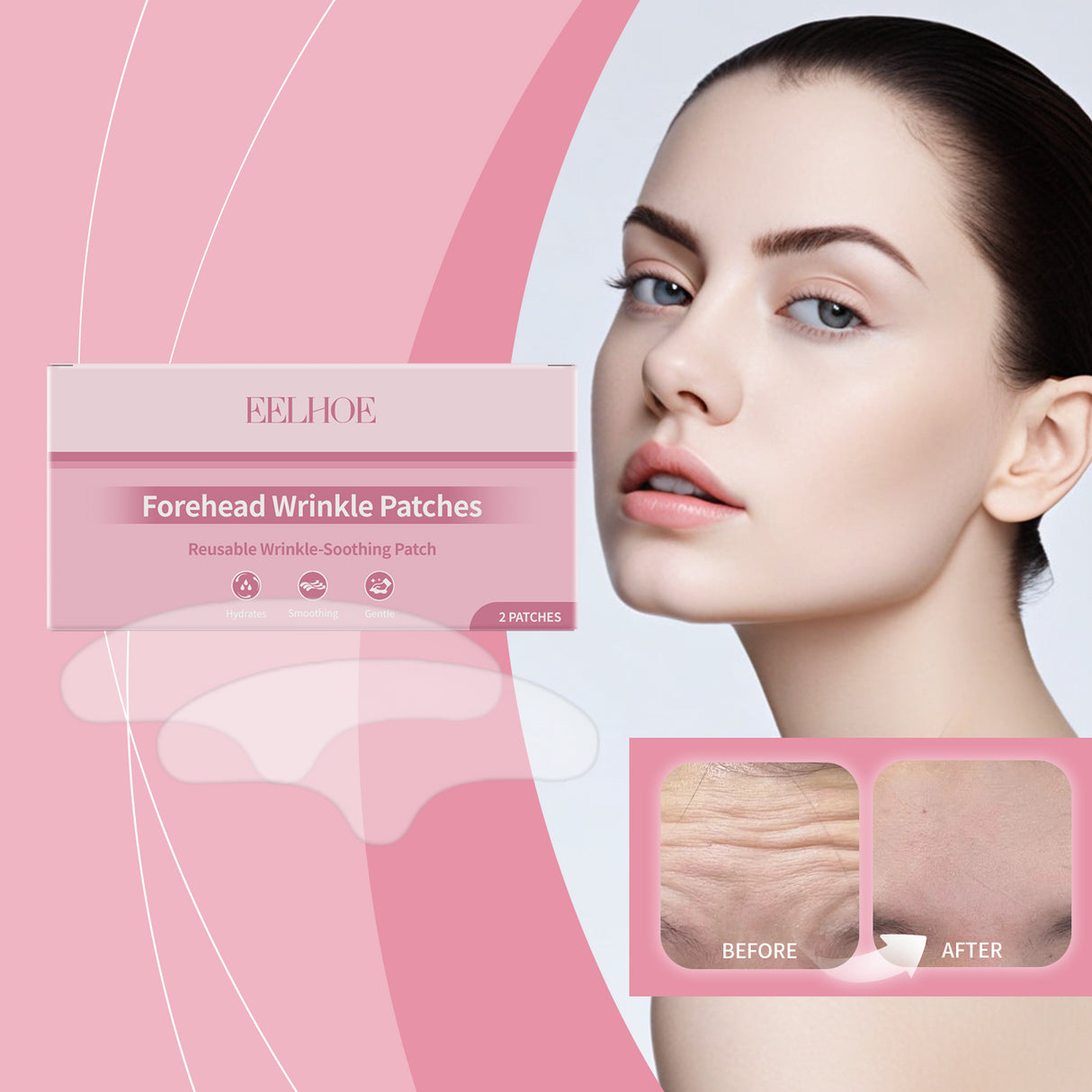 Forehead Patch Lifts, Nourishes, Nourishes, Moisturizes And Reduces Wrinkles