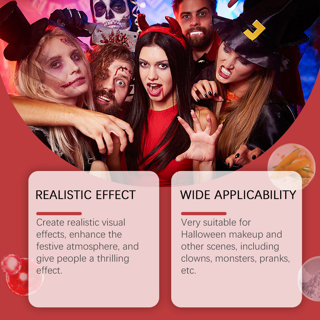 Halloween Makeup Gel, Halloween Party Gel To Create A Holiday Scary Atmosphere Entertainment Supplies - V.I.P Digital Presence