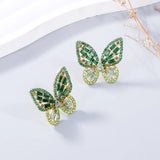 Alloy Inlaid Rhinestone Butterfly Earrings - V.I.P Digital Presence