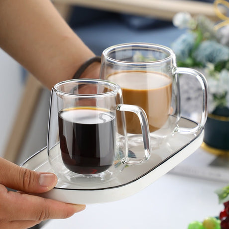 Creative Double Layer Mug with Double Layer Glass Cup and High Borosilicate Glass - V.I.P Digital Presence