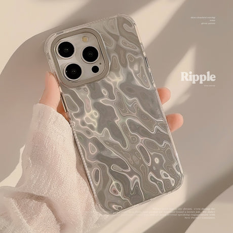 Advanced silver foil pattern suitable for iPhone 15 Pro minimalist Max Apple phone case 14 cool style 12 - V.I.P Digital Presence