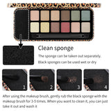 Romantic Beauty Multicolor Leopard Eye Shadow Plate Pearlescent Matte Glitter Powder Eye Shadow With Black Eye Shadow Brush - V.I.P Digital Presence