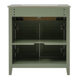 30-Inch Bathroom Vanity with Ceramic Sink Combination, Ample Storage - Features 1 Pullout and Multifunctional Shelf Dividers - V.I.P Digital Presence