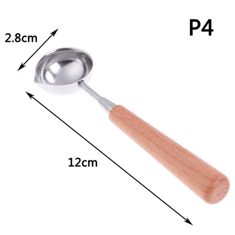 Anti-Hot Sealing Wax Spoon Wood Handle Retro Wax Stamping Spoons Invitation Cards Decorative Stamps Craft - V.I.P Digital Presence