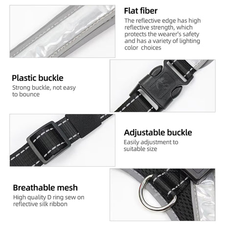 Pet supplies: explosion - proof, flushable, 8 - gear, color - changing LED, chest braces, clothes and collars with traction. - V.I.P Digital Presence