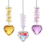 Crystal sun catcher pendant wholesale peach heart love prism living room garden decoration hanging sunshine - V.I.P Digital Presence