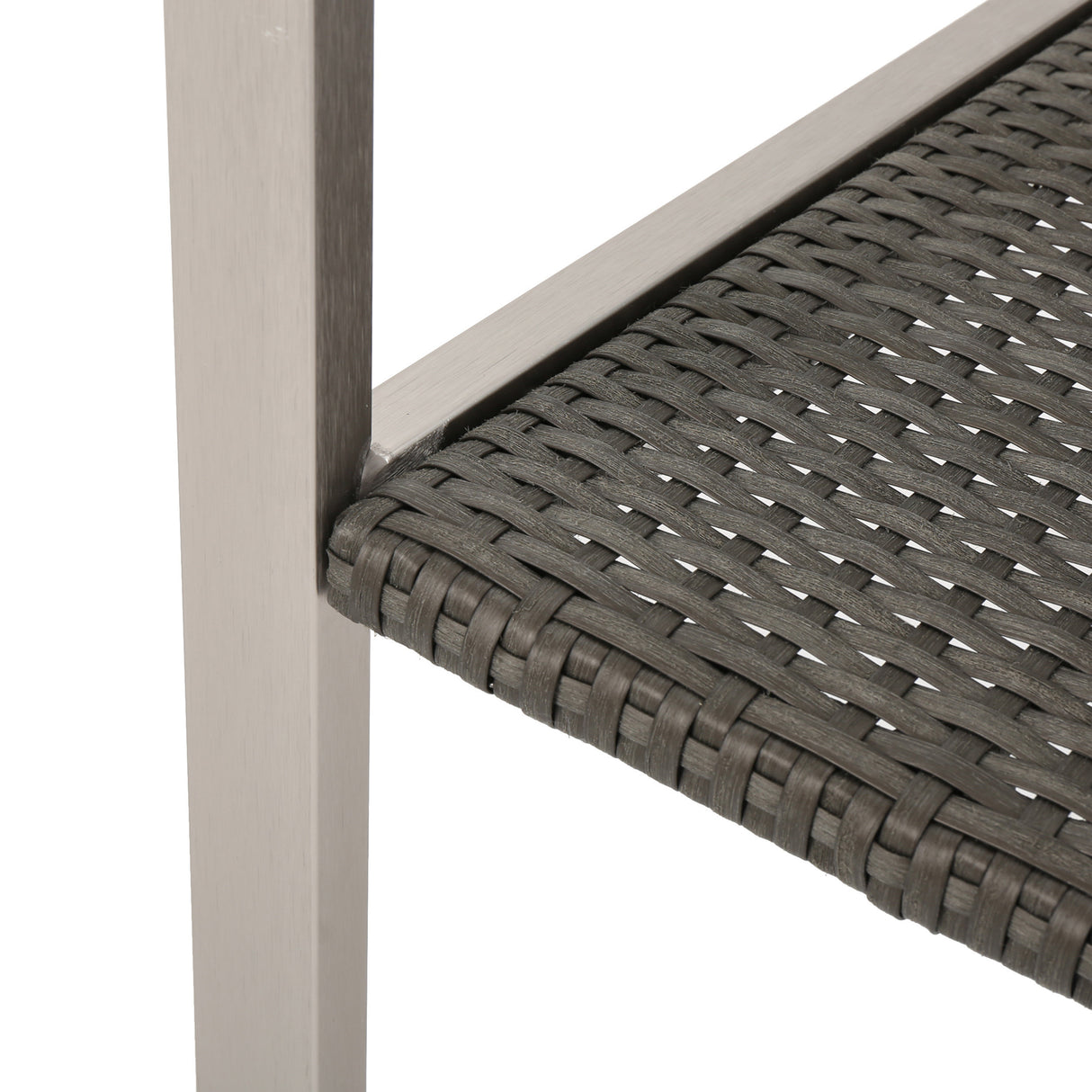 Cape Coral Outdoor Wicker Dining Chairs with Aluminum Frames, 2-Pcs Set, Grey - V.I.P Digital Presence