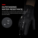 Outdoor cycling men's and women's warm touch screen cold and windproof skiing sports gloves