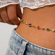 Bohemian style inlaid colorful crystal body chain ins style alloy versatile waist chain - V.I.P Digital Presence