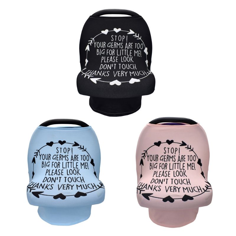 Nursing Cover Breastfeeding Scarf with Safety Warning No Touching Sign Baby Car Seat Covers - V.I.P Digital Presence