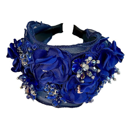 Fabric Flower Heavy Industry Wide Edge Crystal Super Immortal Women's Headband - V.I.P Digital Presence