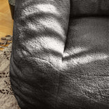 Beanbag chair with filler, beanbag sofa with tufted soft filler with memory foam, black - V.I.P Digital Presence
