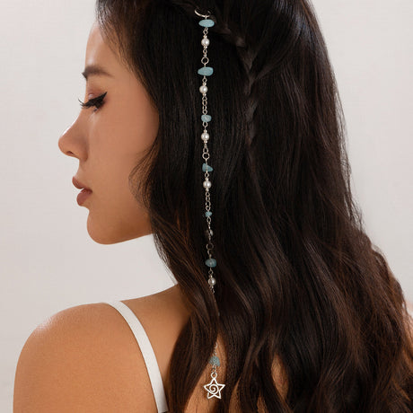 Simple and versatile fashion sense, colorful gravel braided hair with tassel headpiece and hair accessories - V.I.P Digital Presence