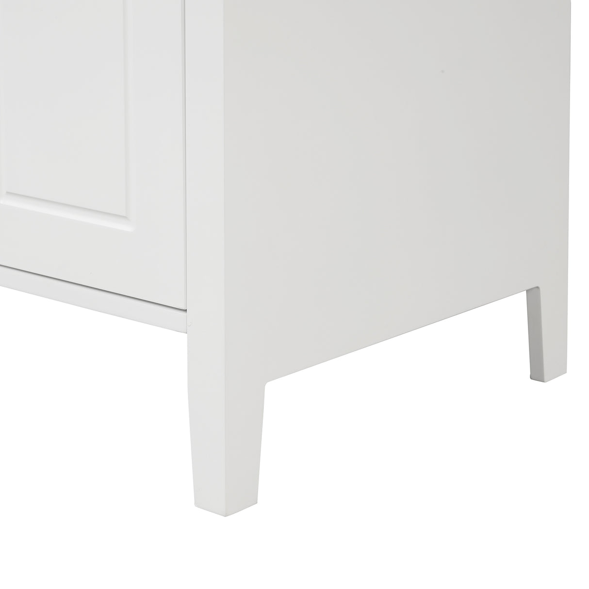 24" Bathroom Vanity with Sink, Bathroom Vanity Cabinet with Two Drawers and Door, Adjustable Shelf, Solid Wood and MDF, White - V.I.P Digital Presence