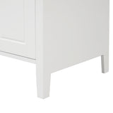 24" Bathroom Vanity with Sink, Bathroom Vanity Cabinet with Two Drawers and Door, Adjustable Shelf, Solid Wood and MDF, White - V.I.P Digital Presence