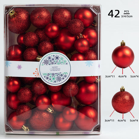 Christmas 3/4/5CM Christmas Ball Decoration Pendant 42pcs Color Box Christmas Tree Ornament Decoration Props - V.I.P Digital Presence