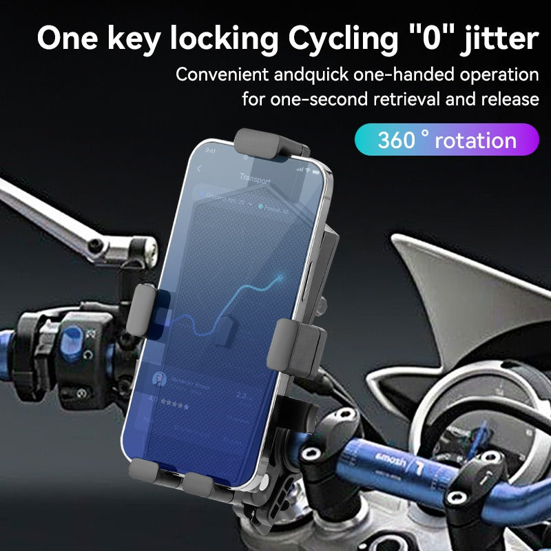 360 Degree Mobile Stand Anti-shock Shockproof Scooter E-Bike Bike Motorcycle Phone Holder - V.I.P Digital Presence