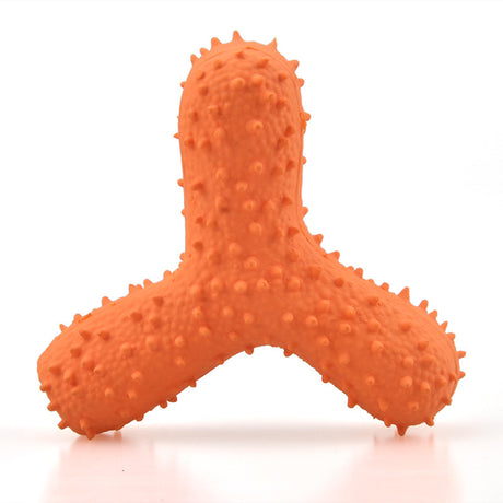 New Pet Latex Toy with Spiked Bone and Four-Corner Square Latex Sound Toy Durable Teeth-Cleaning Dog Toy - V.I.P Digital Presence