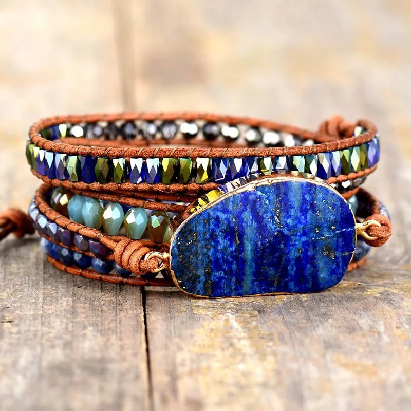 Lapis Lazuli Layered Bracelet - V.I.P Digital Presence