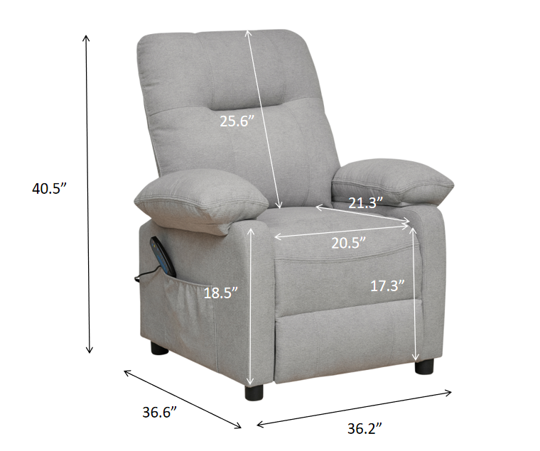 Recliner Chair with Message and Heater, Recliner Chair for Adult, Manual Control Message Chair - V.I.P Digital Presence