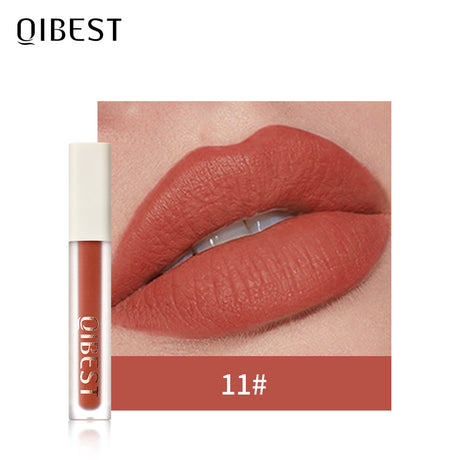 QIBEST Silky Lip Glaze Non-Stick Cup Does Not Fade Lip Gloss Makeup Color Liquid Lipstick Matte Moisturizing Lip Gloss - V.I.P Digital Presence