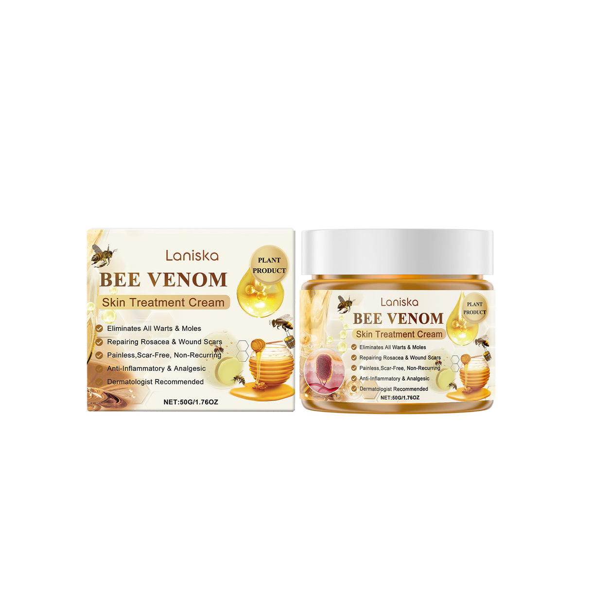 Bee Venom Skin Care Cream, Moisturizing, Repairing And Smoothing Skin Care Cream With Herbal Gentle Ingredients
